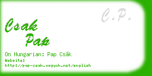csak pap business card