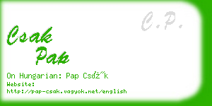 csak pap business card